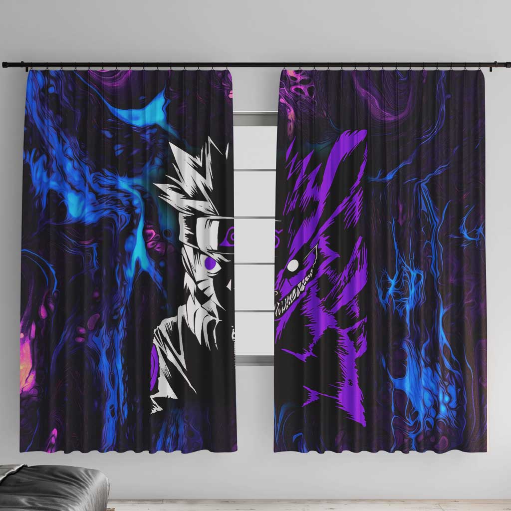 Naruto Awakened Beast Window Curtain Anime Style