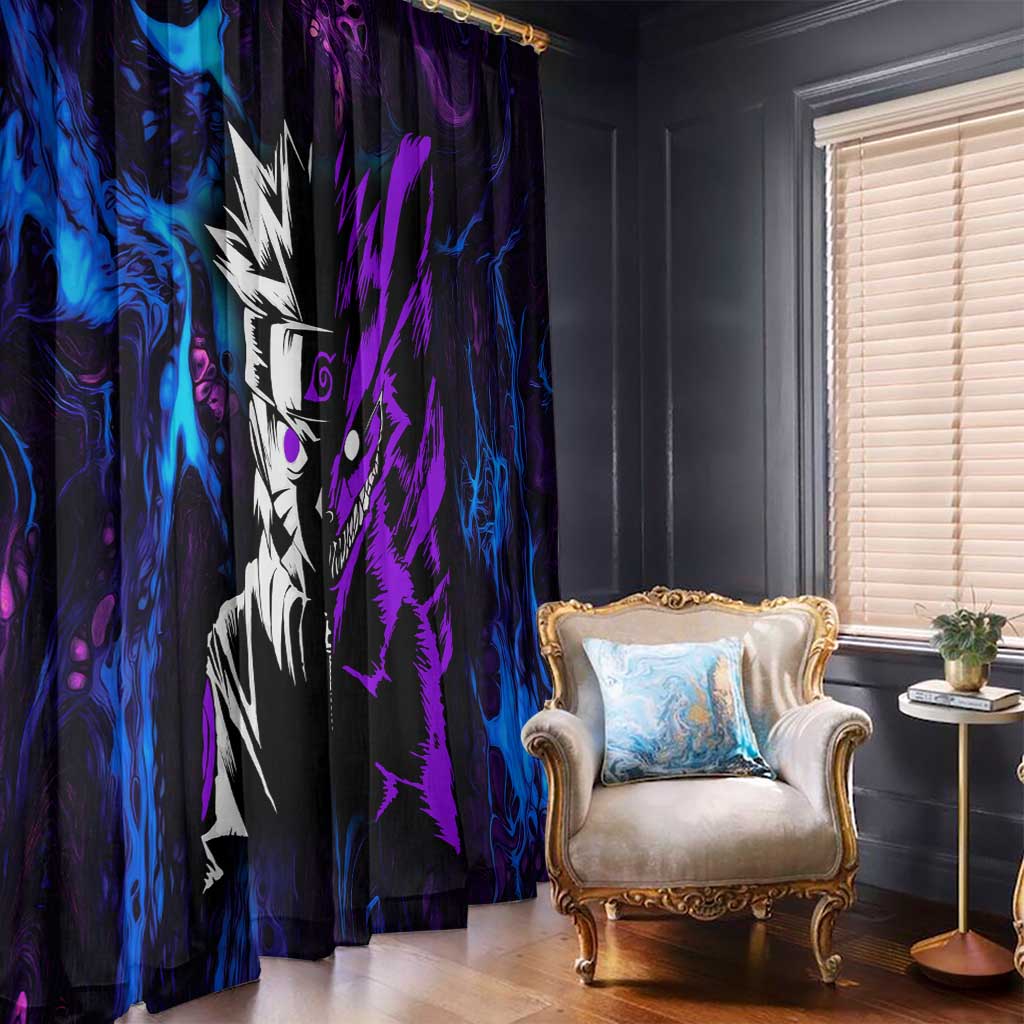Naruto Awakened Beast Window Curtain Anime Style