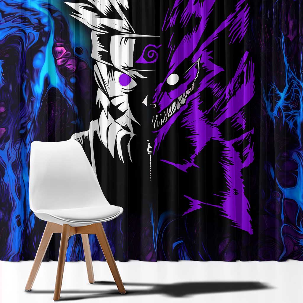 Naruto Awakened Beast Window Curtain Anime Style