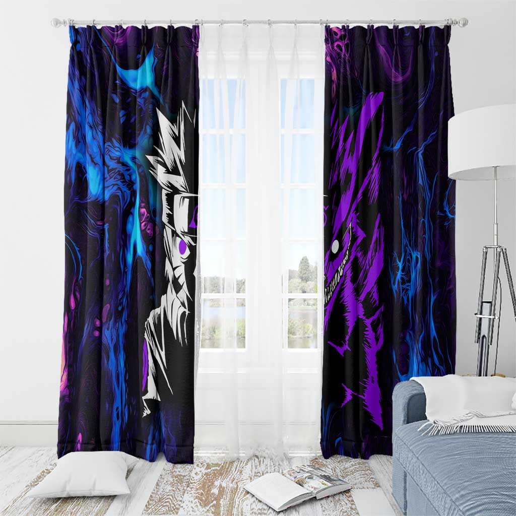 Naruto Awakened Beast Window Curtain Anime Style