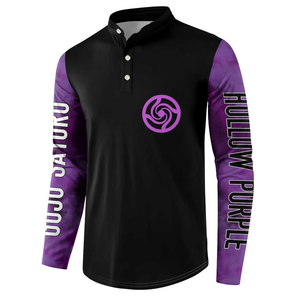 Gojo Satoru Hollow Purple Jujutsu Kaisen Button Sweatshirt Anime Style