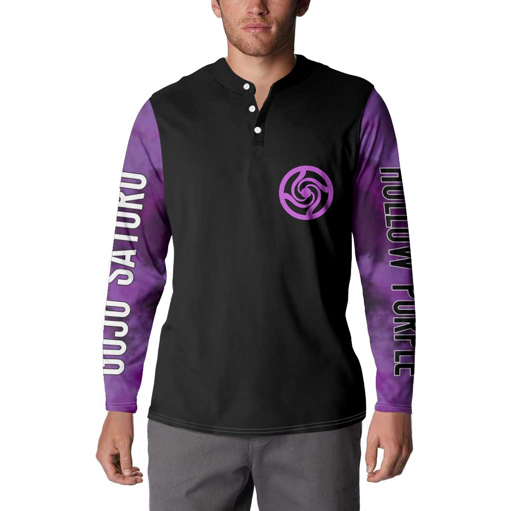 Gojo Satoru Hollow Purple Jujutsu Kaisen Button Sweatshirt Anime Style