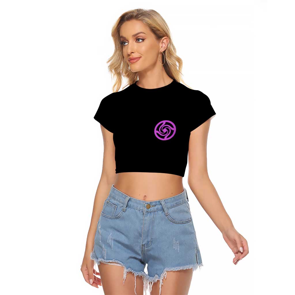 Gojo Satoru Hollow Purple Jujutsu Kaisen Raglan Cropped T Shirt Anime Style