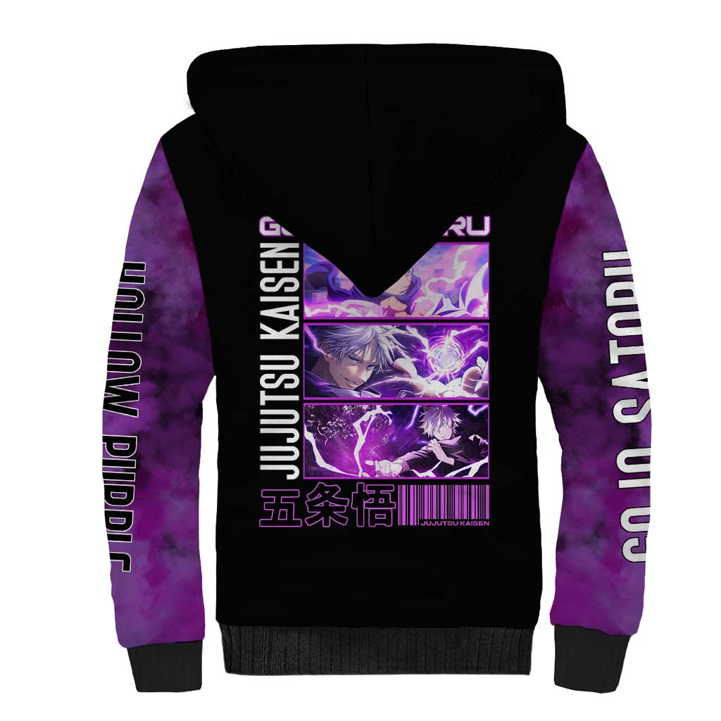 Gojo Satoru Hollow Purple Jujutsu Kaisen Sherpa Hoodie Anime Style