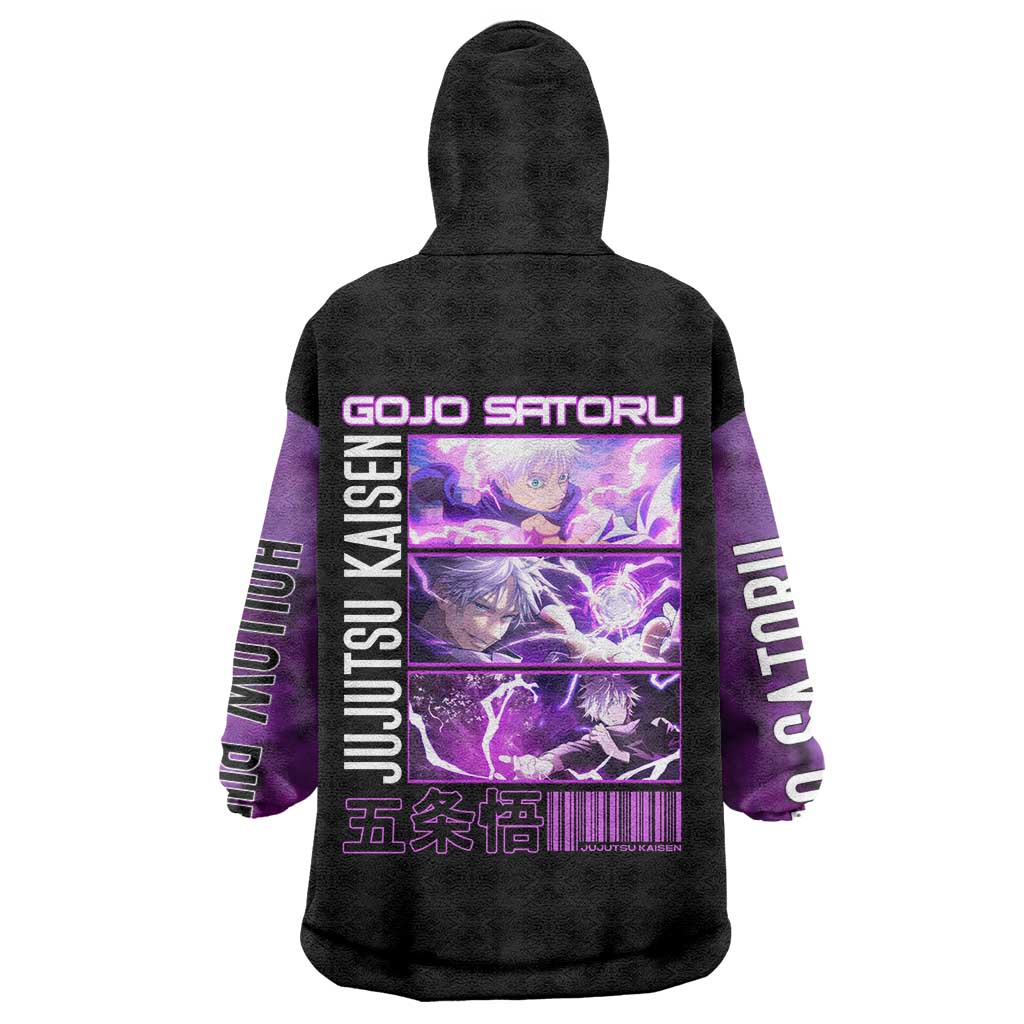 Gojo Satoru Hollow Purple Jujutsu Kaisen Wearable Blanket Hoodie Anime Style