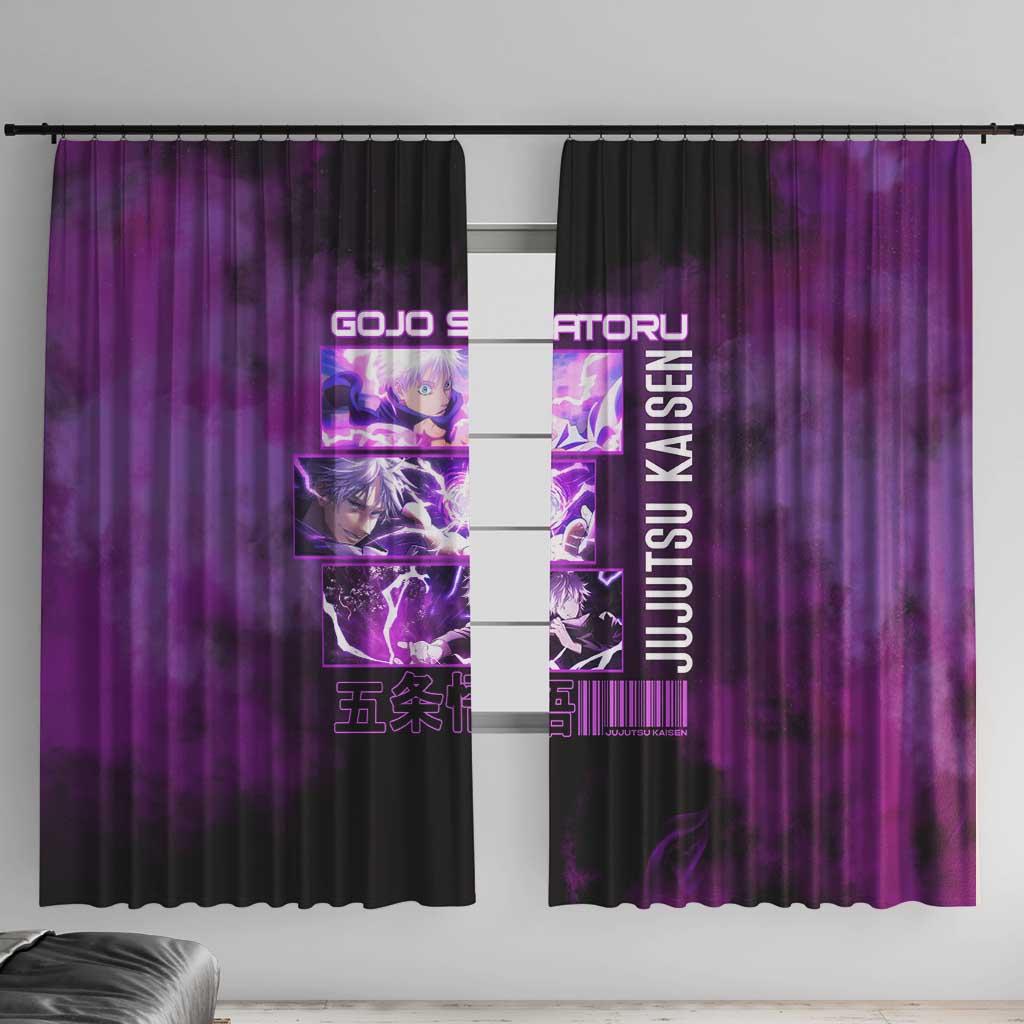 Gojo Satoru Hollow Purple Jujutsu Kaisen Window Curtain Anime Style