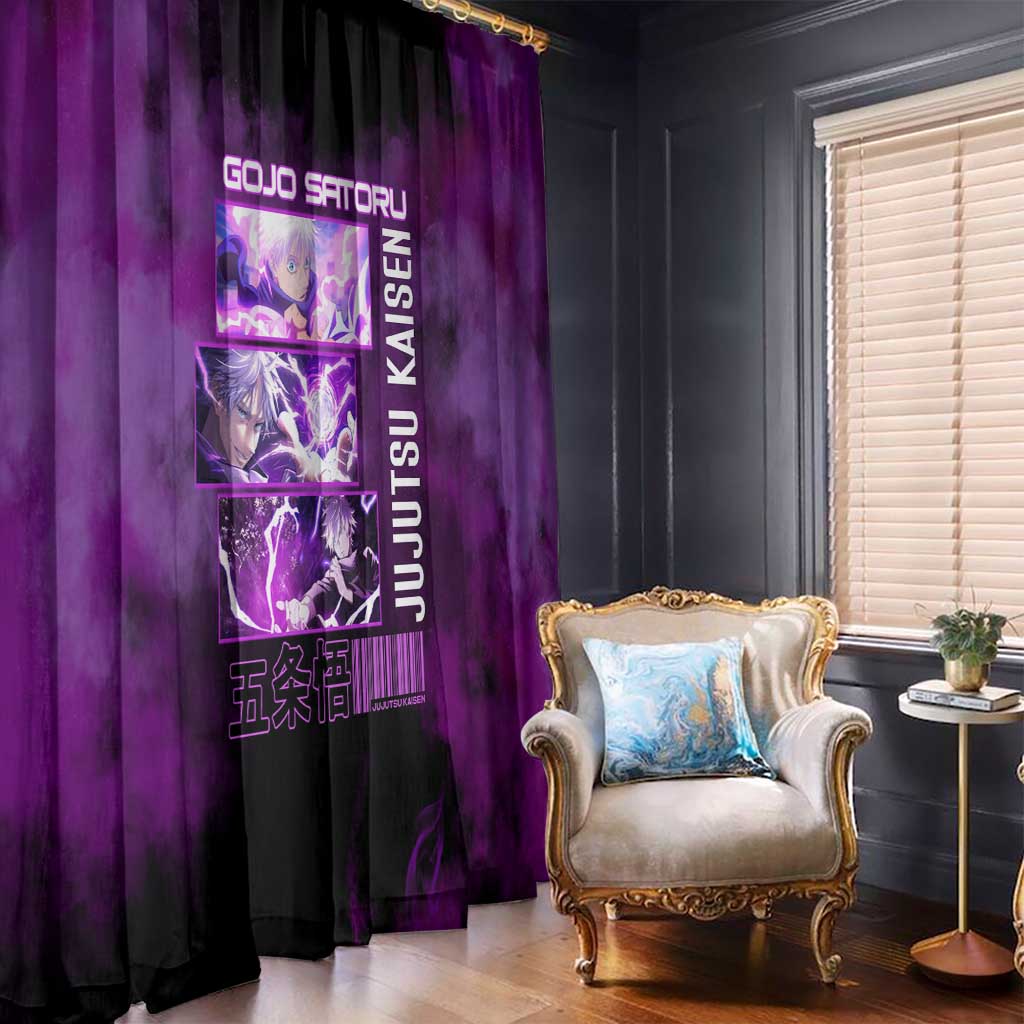 Gojo Satoru Hollow Purple Jujutsu Kaisen Window Curtain Anime Style