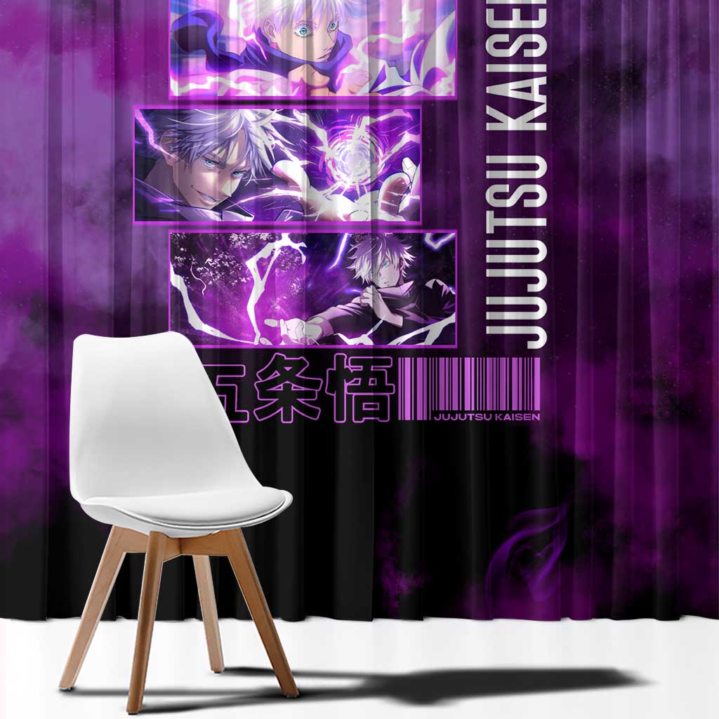 Gojo Satoru Hollow Purple Jujutsu Kaisen Window Curtain Anime Style