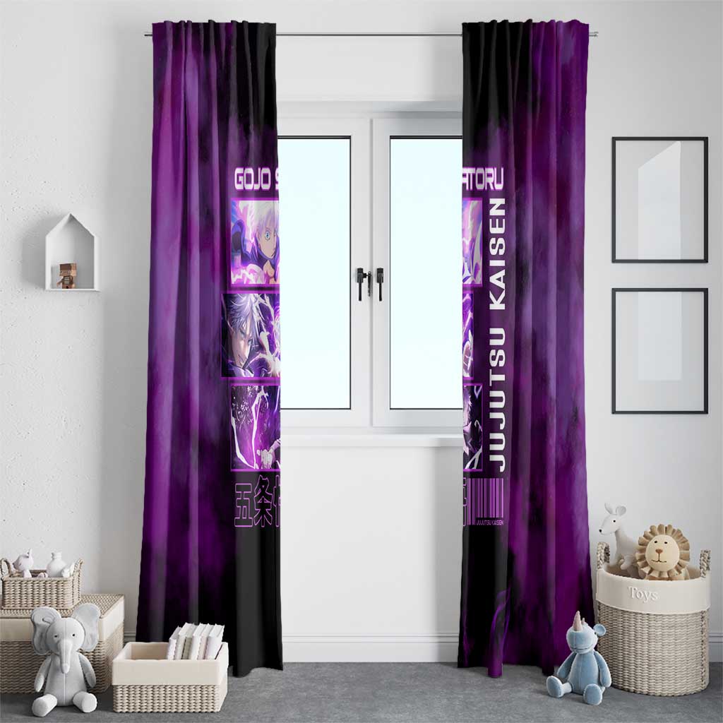 Gojo Satoru Hollow Purple Jujutsu Kaisen Window Curtain Anime Style