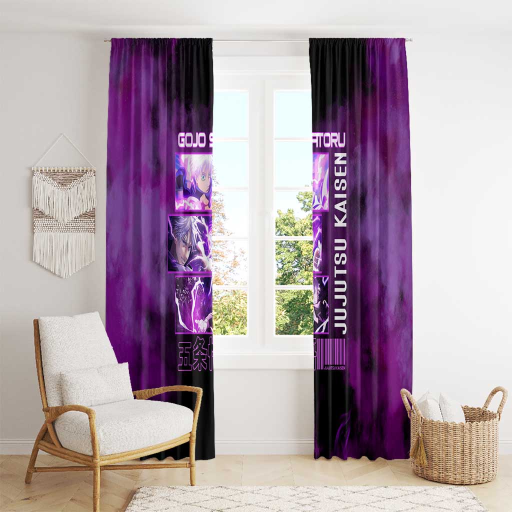 Gojo Satoru Hollow Purple Jujutsu Kaisen Window Curtain Anime Style