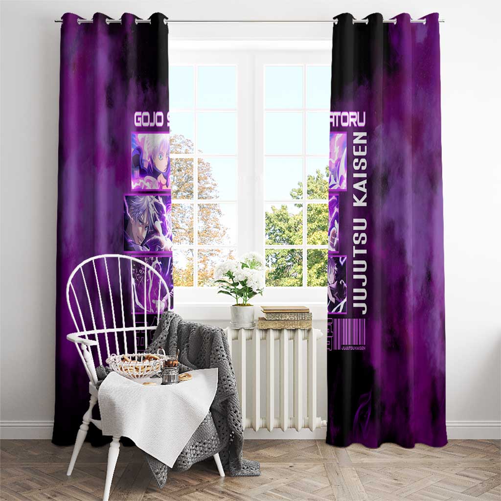 Gojo Satoru Hollow Purple Jujutsu Kaisen Window Curtain Anime Style