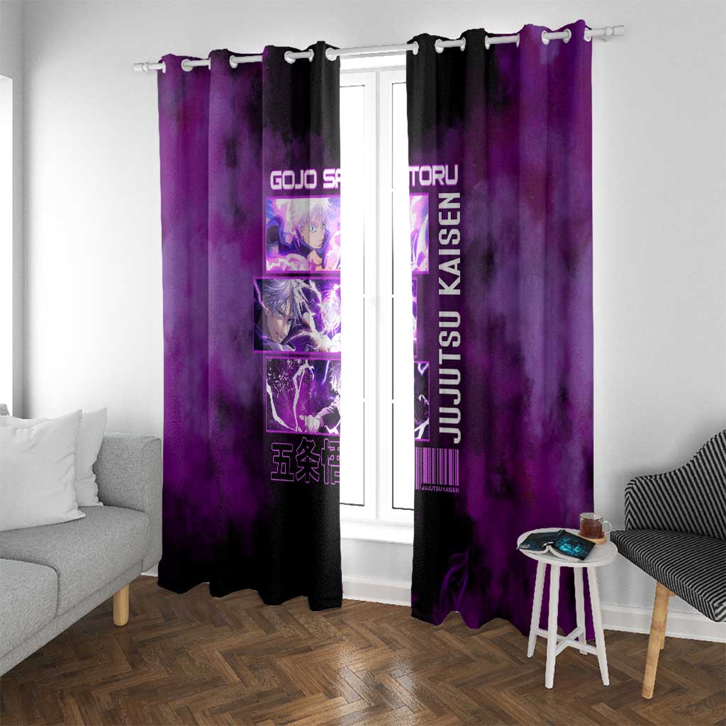 Gojo Satoru Hollow Purple Jujutsu Kaisen Window Curtain Anime Style