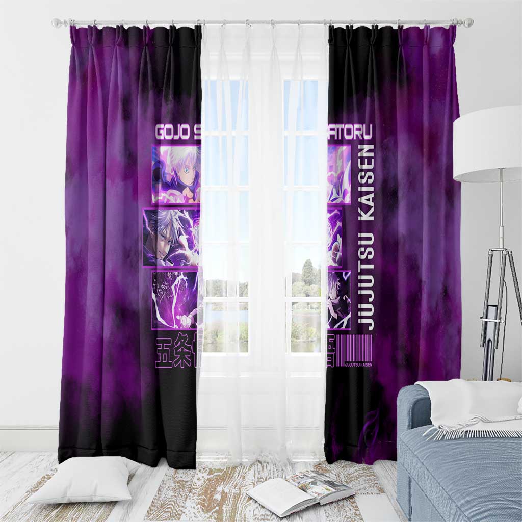 Gojo Satoru Hollow Purple Jujutsu Kaisen Window Curtain Anime Style