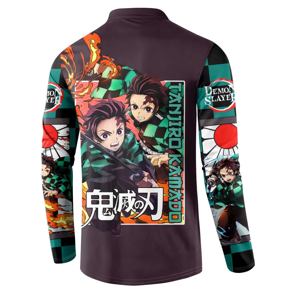 Kamado Tanjiro Demon Slayer Button Sweatshirt Anime Style