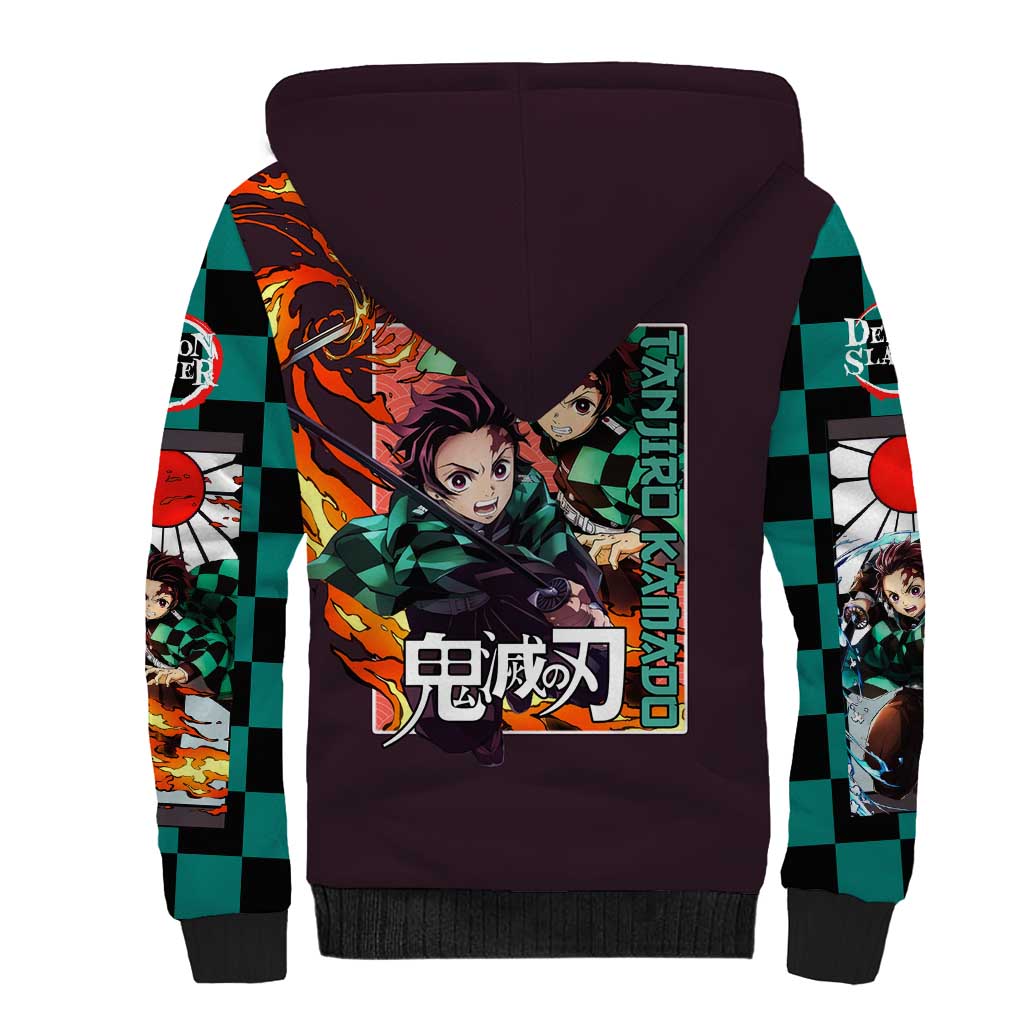 Kamado Tanjiro Demon Slayer Sherpa Hoodie Anime Style