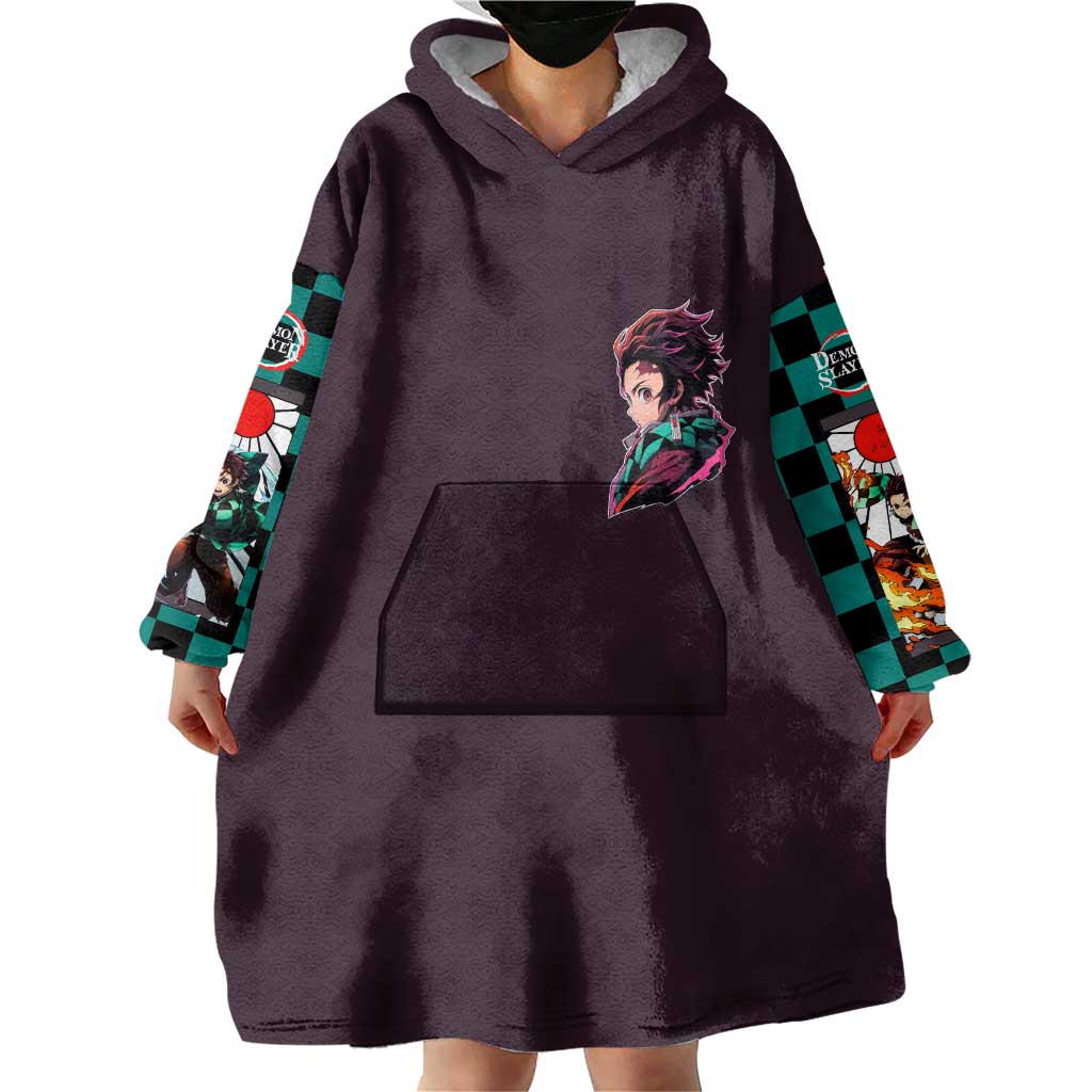 Kamado Tanjiro Demon Slayer Wearable Blanket Hoodie Anime Style