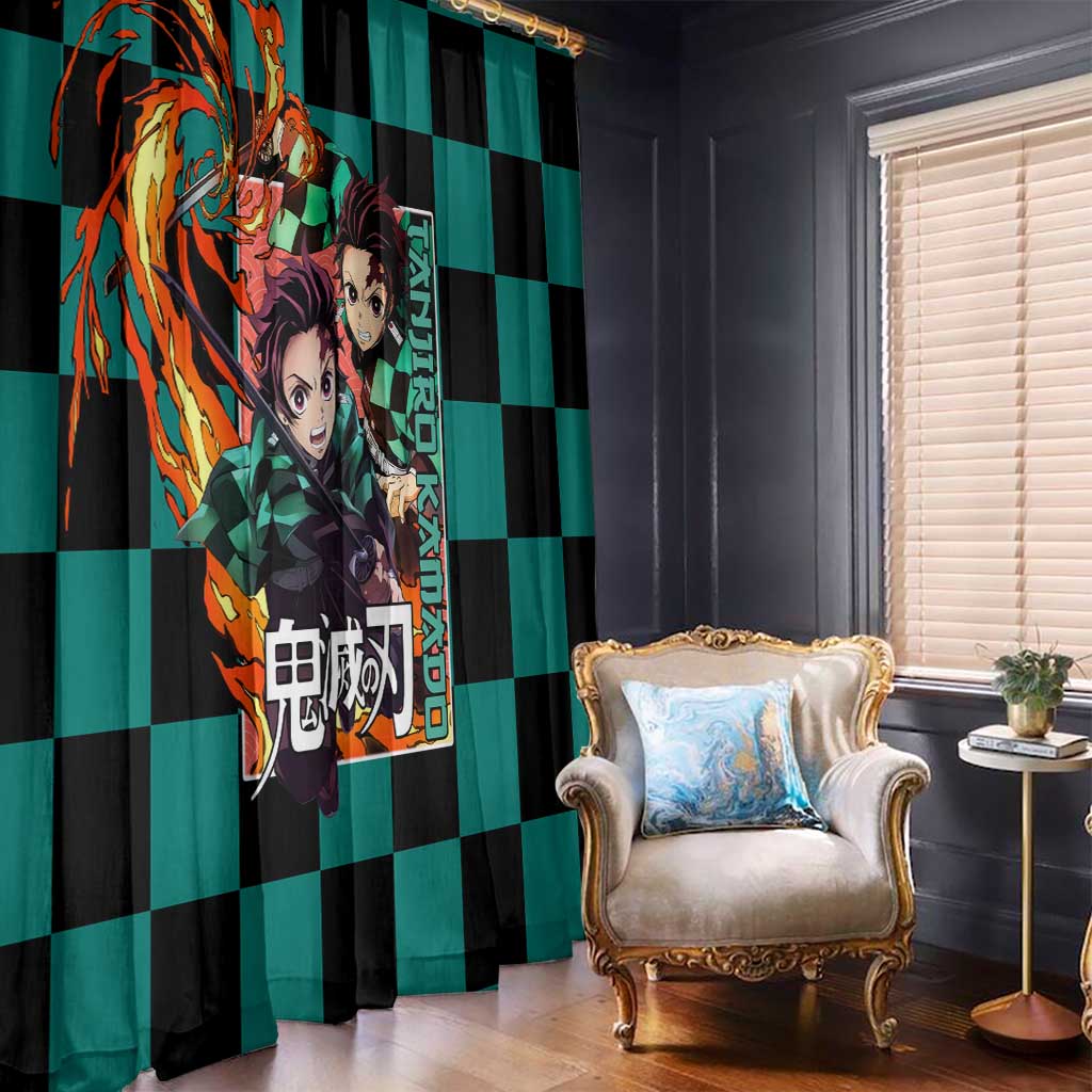 Kamado Tanjiro Demon Slayer Window Curtain Anime Style