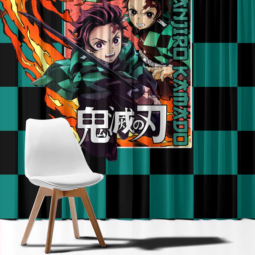 Kamado Tanjiro Demon Slayer Window Curtain Anime Style