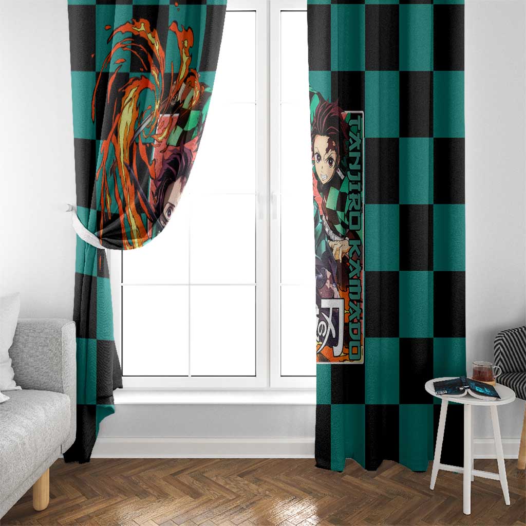 Kamado Tanjiro Demon Slayer Window Curtain Anime Style