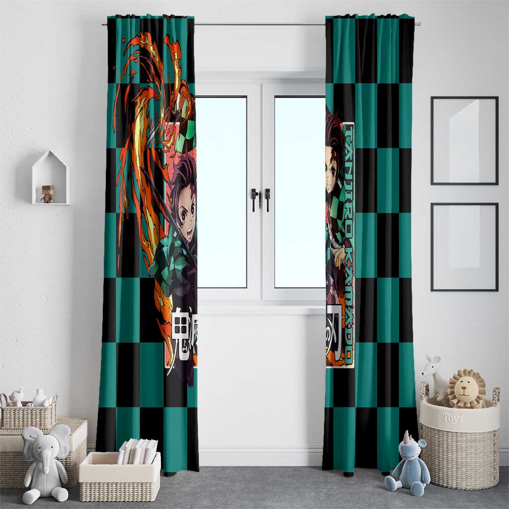 Kamado Tanjiro Demon Slayer Window Curtain Anime Style