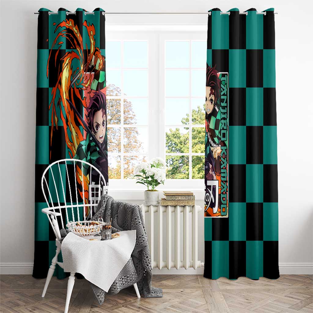 Kamado Tanjiro Demon Slayer Window Curtain Anime Style