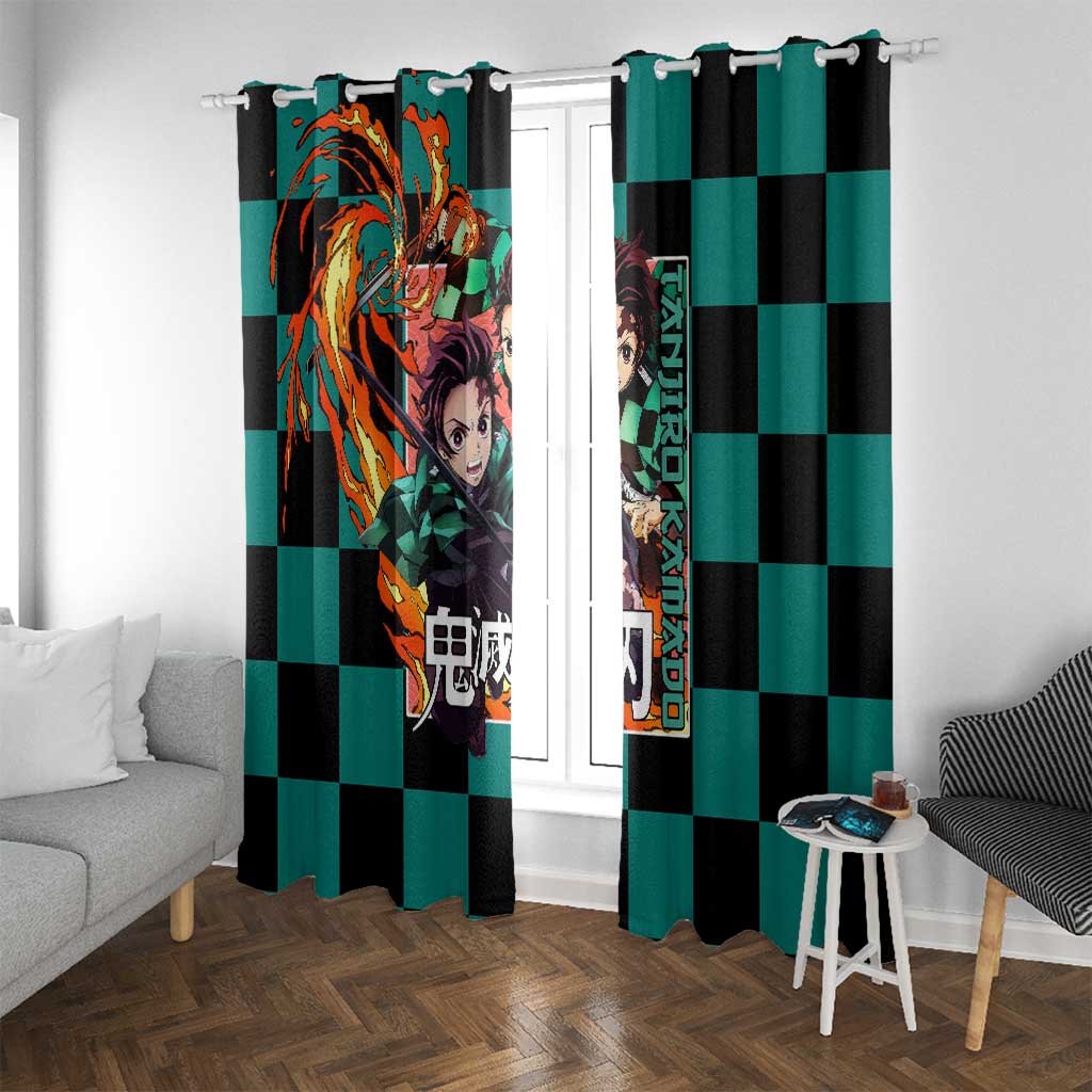 Kamado Tanjiro Demon Slayer Window Curtain Anime Style