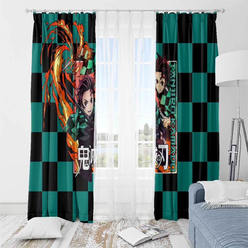 Kamado Tanjiro Demon Slayer Window Curtain Anime Style