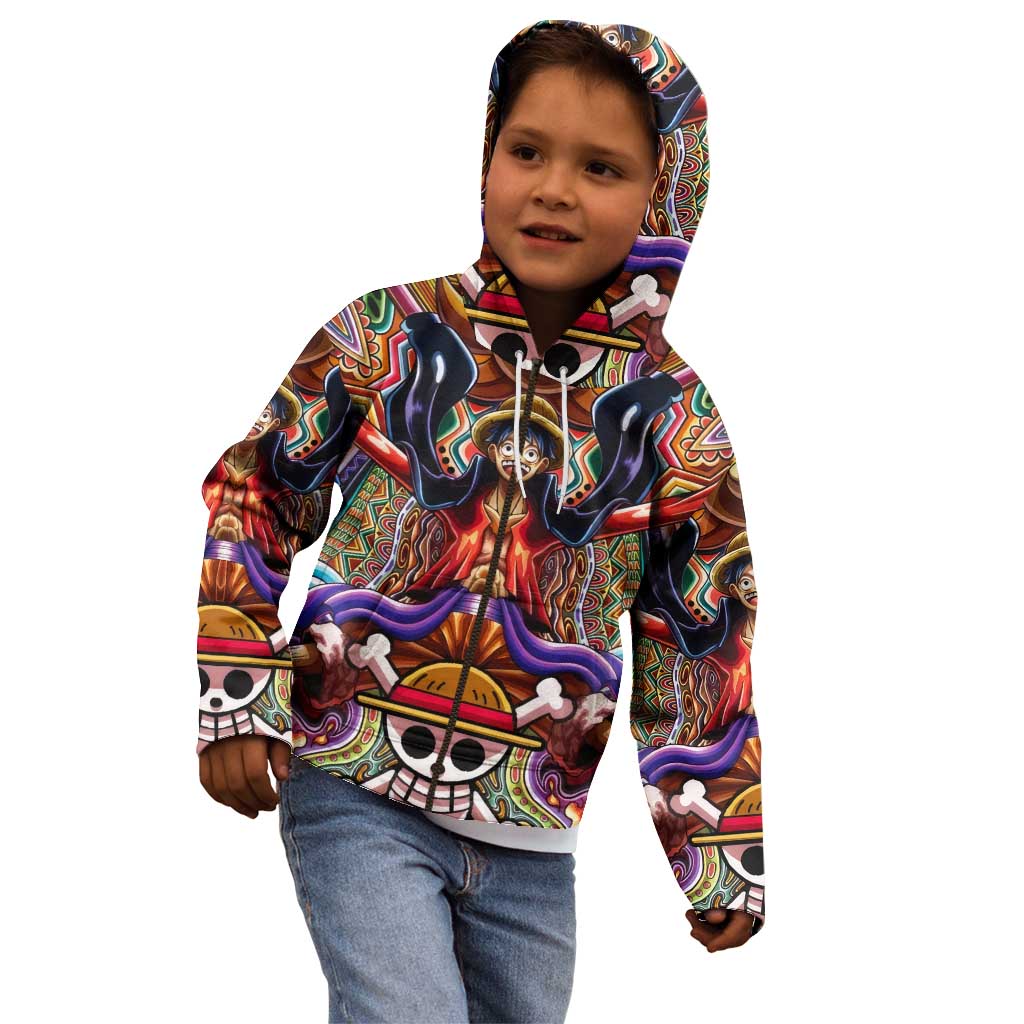 Trippy Monkey D. Luffy One Piece Kid Hoodie Anime Mix Hippie Style