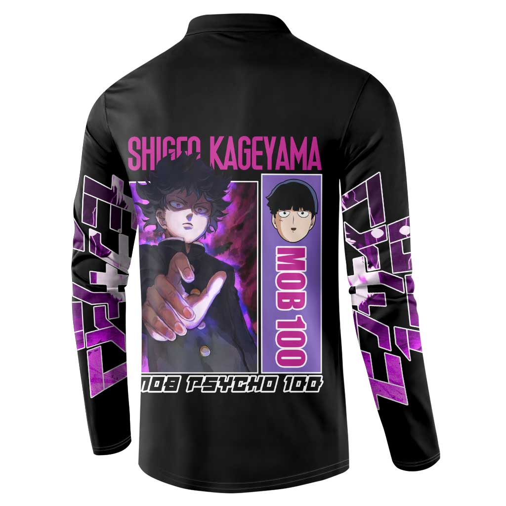 Shigeo Kageyama Mob Psycho 100 Button Sweatshirt Anime Style