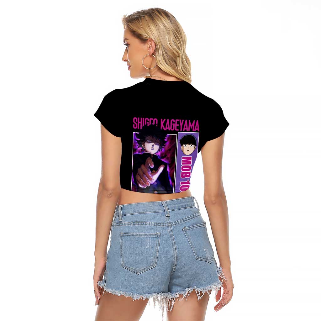 Shigeo Kageyama Mob Psycho 100 Raglan Cropped T Shirt Anime Style
