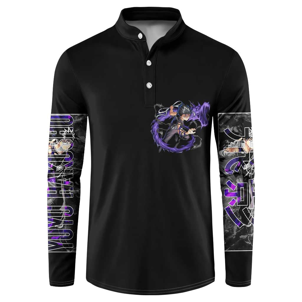 Hiei Yuyu Hakusho Button Sweatshirt Anime Style