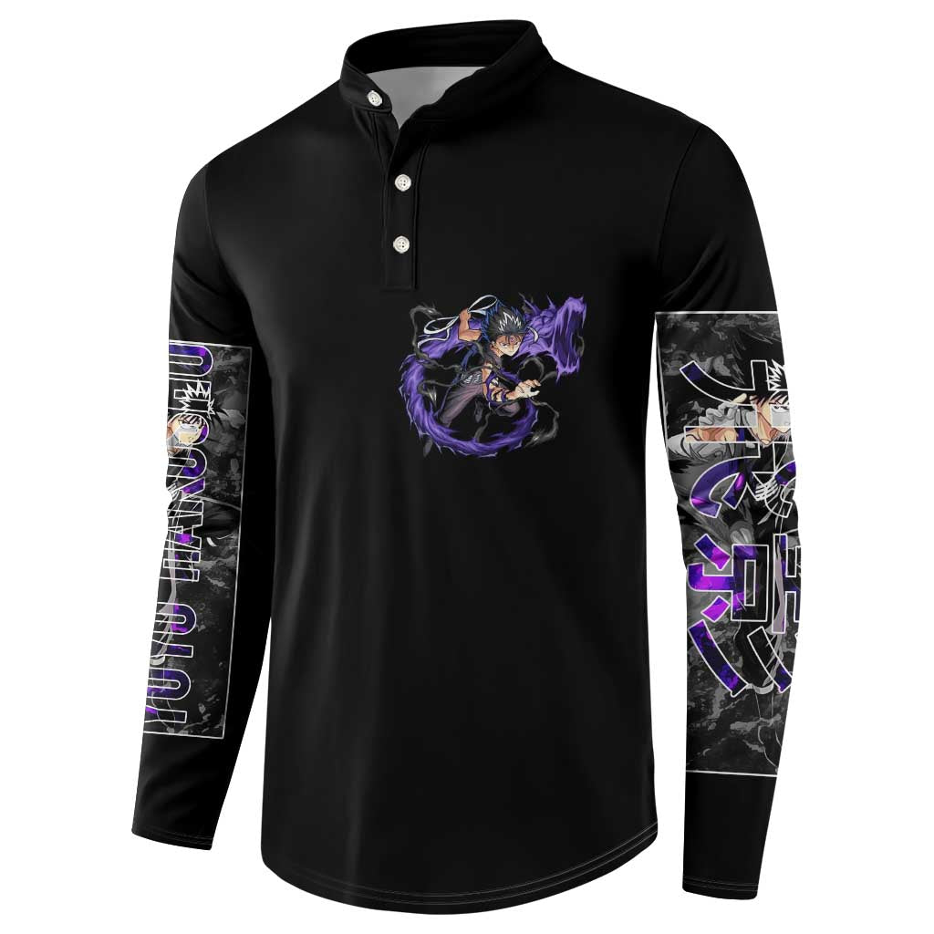 Hiei Yuyu Hakusho Button Sweatshirt Anime Style