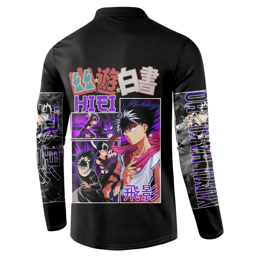 Hiei Yuyu Hakusho Button Sweatshirt Anime Style