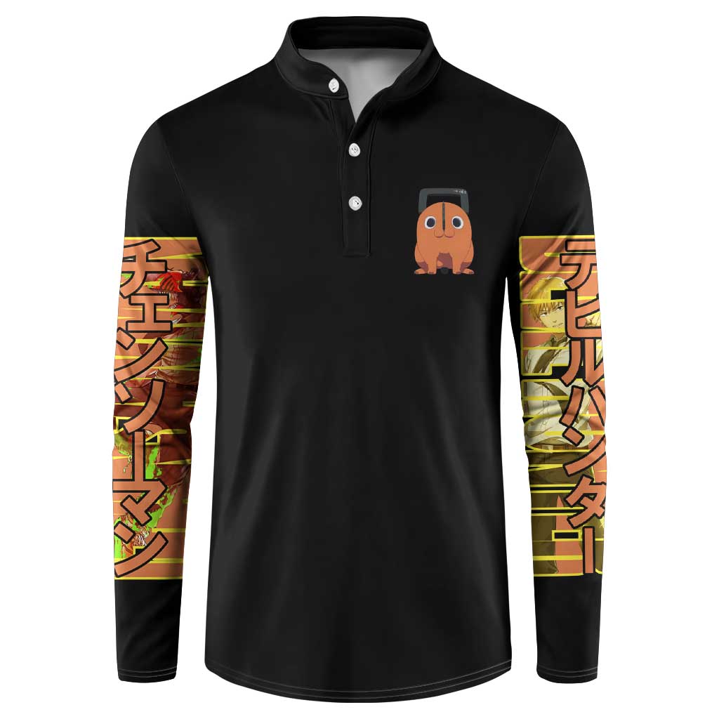 Denji Chainsaw Man Button Sweatshirt Anime Style