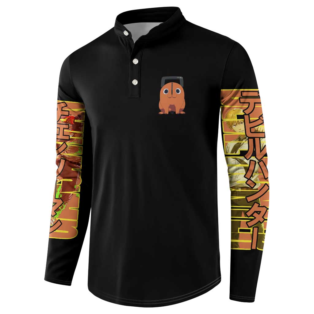 Denji Chainsaw Man Button Sweatshirt Anime Style