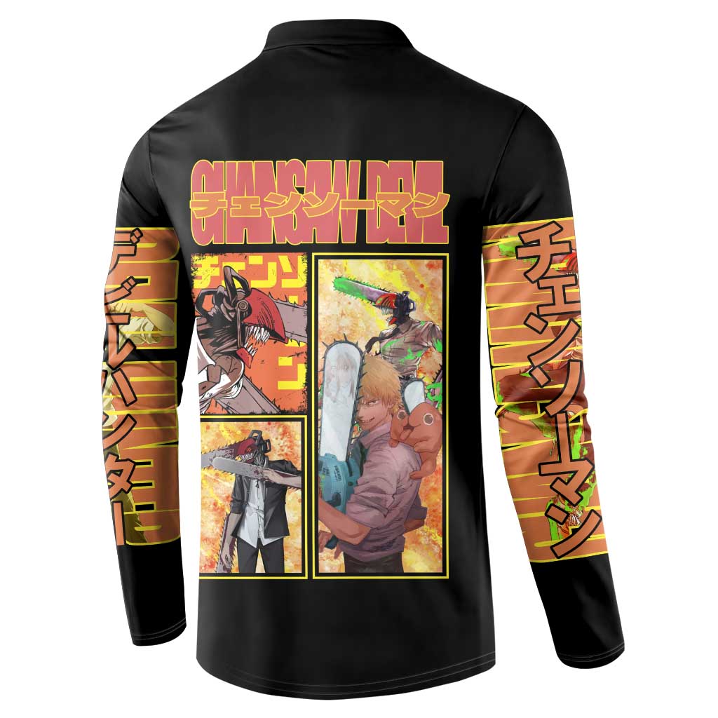 Denji Chainsaw Man Button Sweatshirt Anime Style