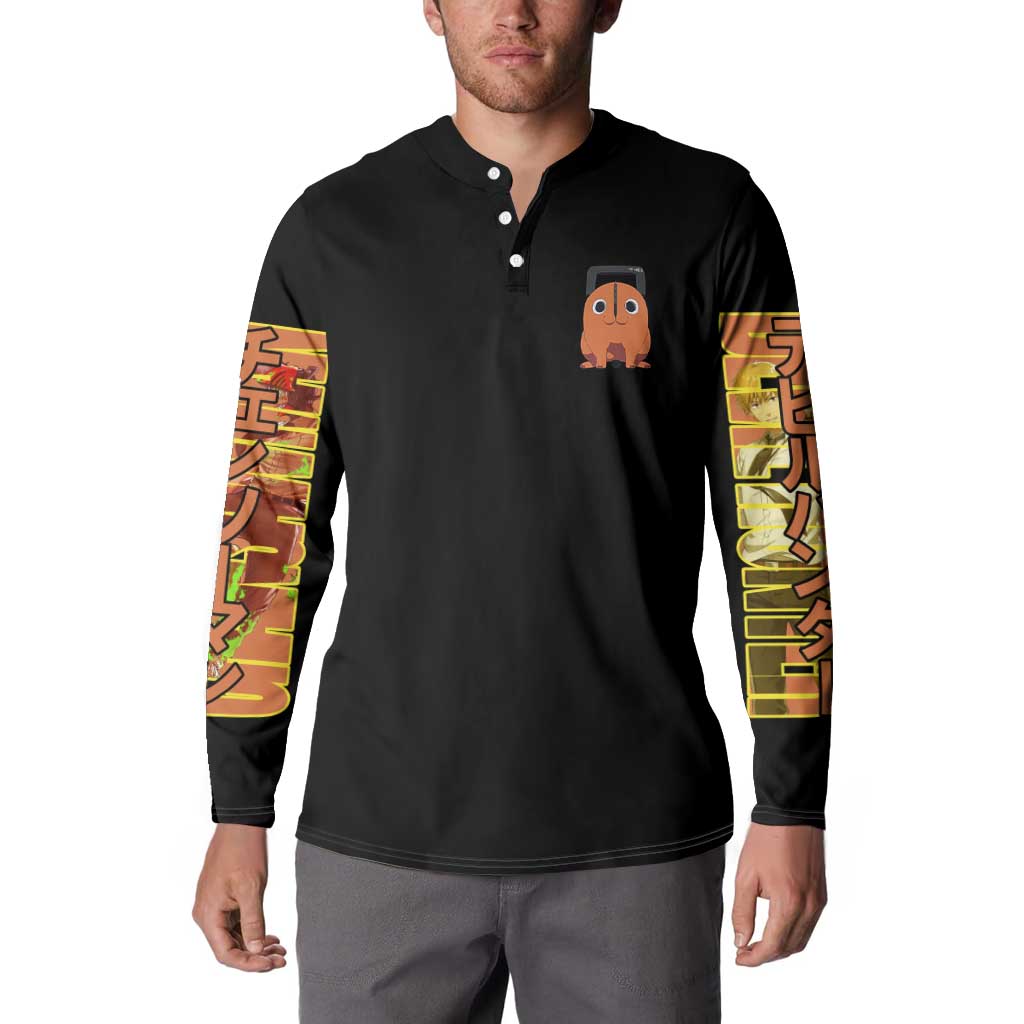 Denji Chainsaw Man Button Sweatshirt Anime Style