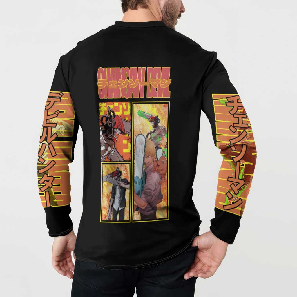 Denji Chainsaw Man Button Sweatshirt Anime Style