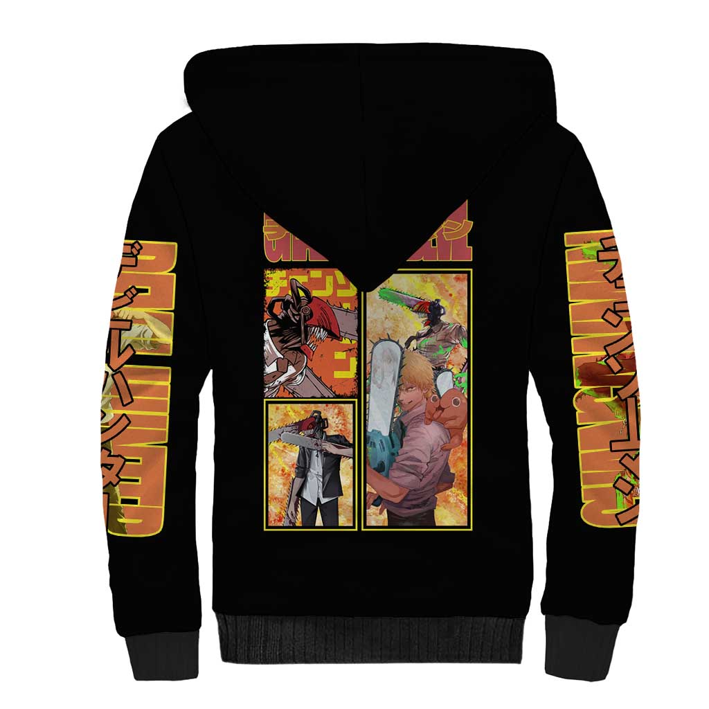 Denji Chainsaw Man Sherpa Hoodie Anime Style