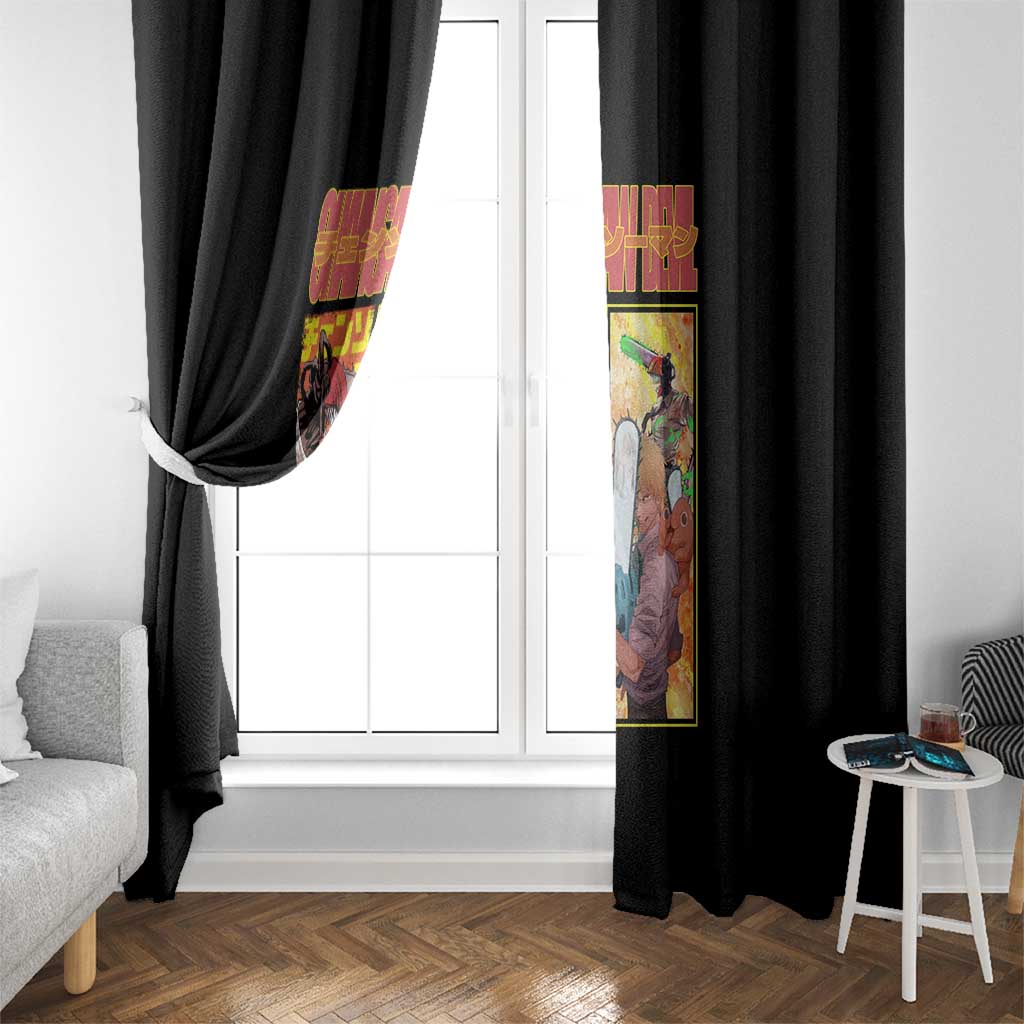 Denji Chainsaw Man Window Curtain Anime Style
