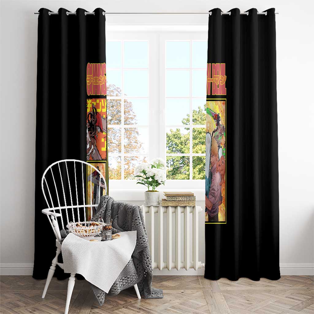 Denji Chainsaw Man Window Curtain Anime Style