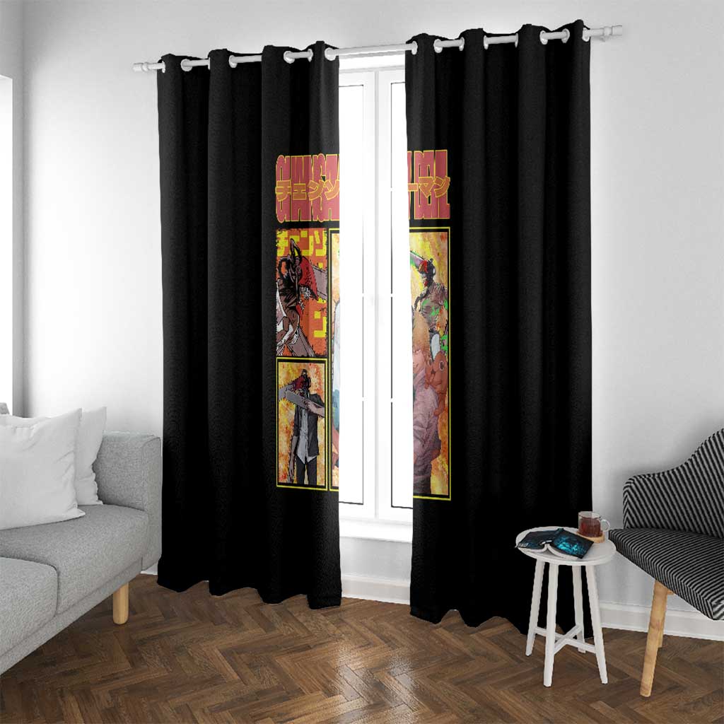 Denji Chainsaw Man Window Curtain Anime Style