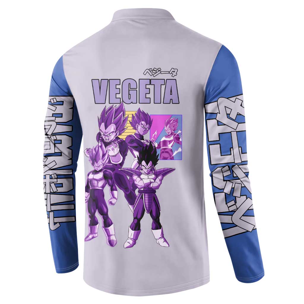 Vegeta Dragon Ball Z Button Sweatshirt Anime Style