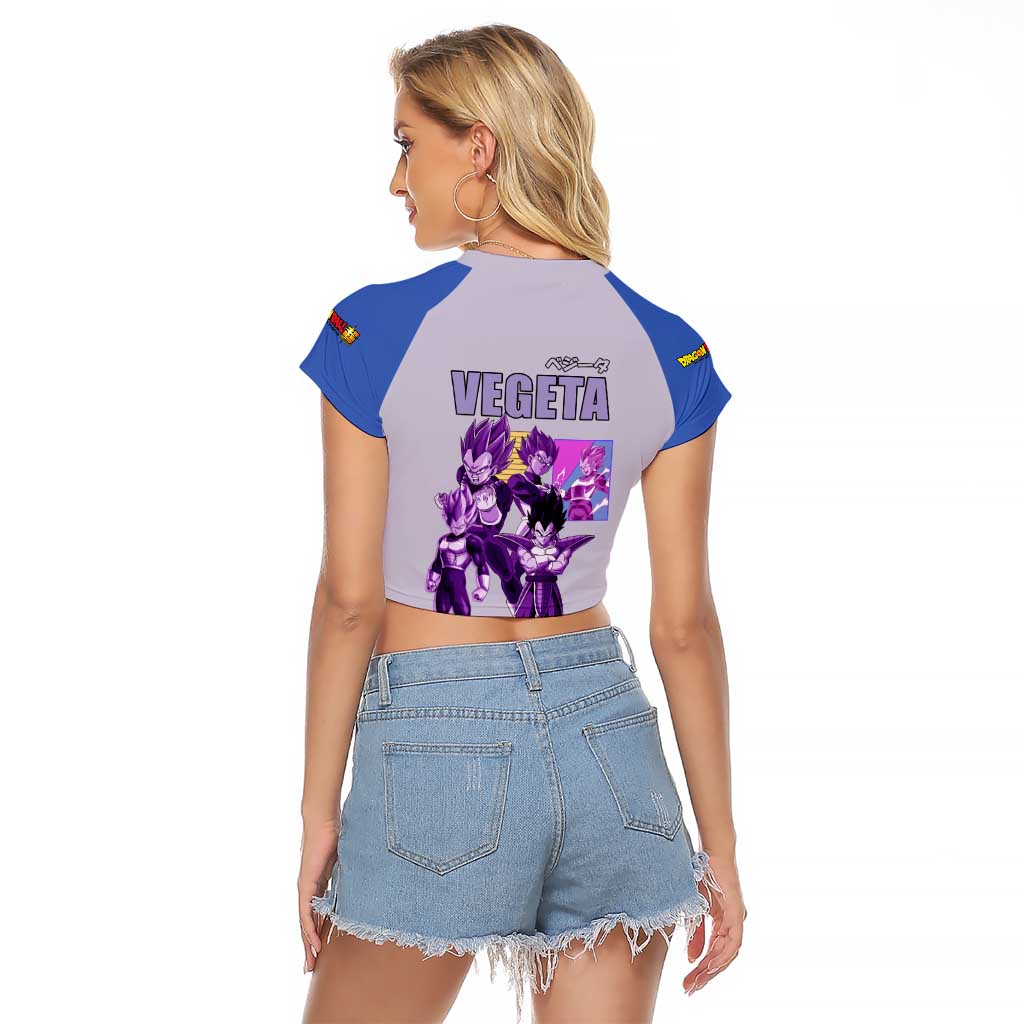 Vegeta Dragon Ball Z Raglan Cropped T Shirt Anime Style