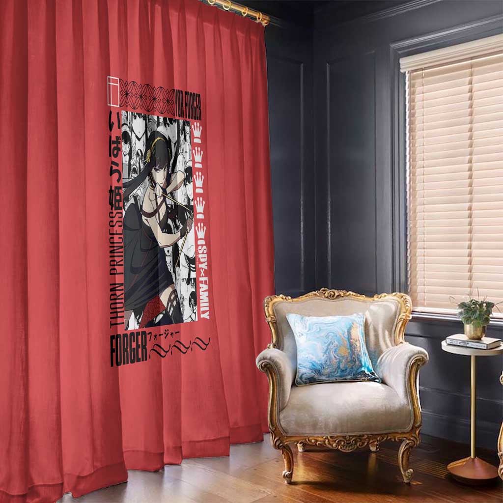 Yor Forger Spy x Family Window Curtain Anime Style