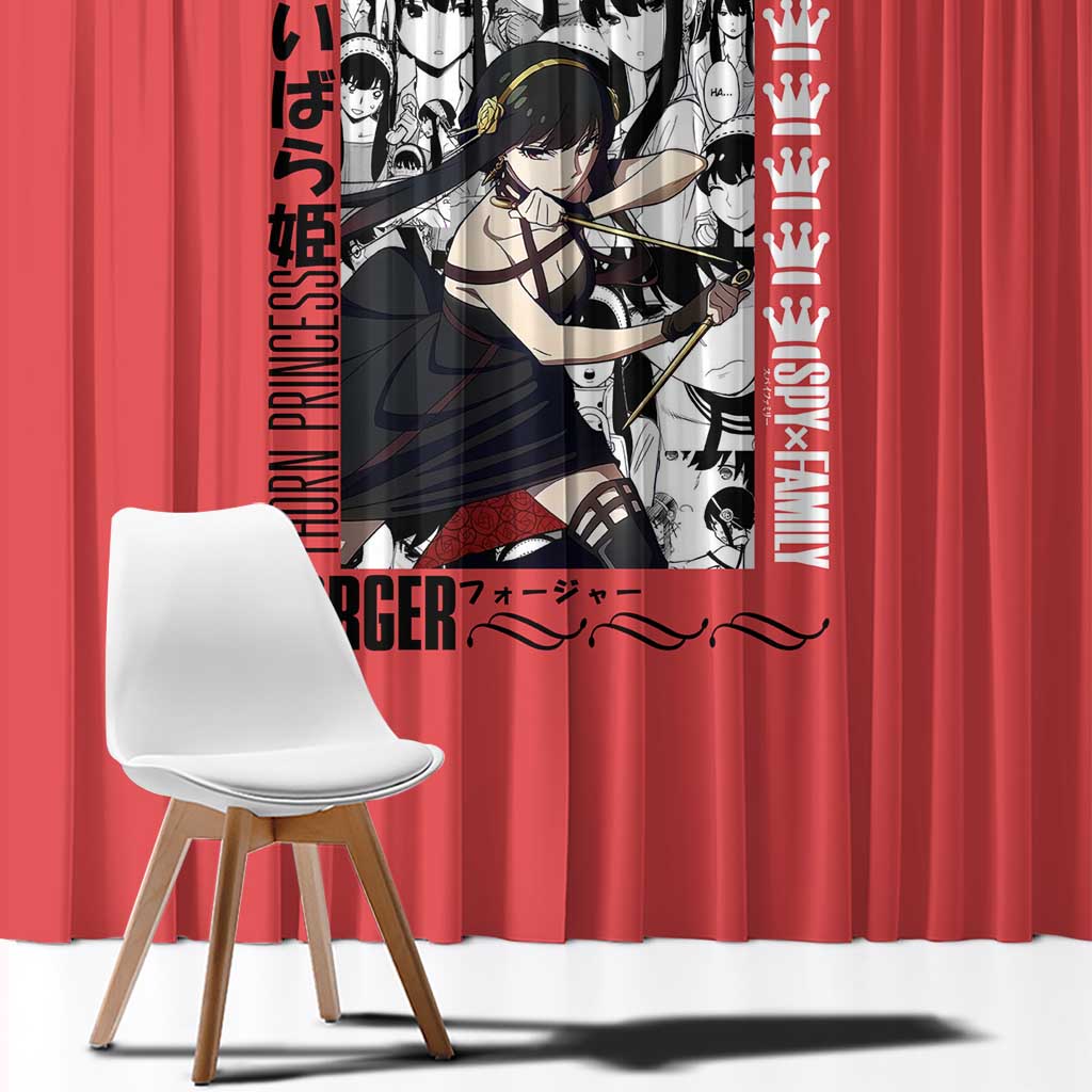 Yor Forger Spy x Family Window Curtain Anime Style