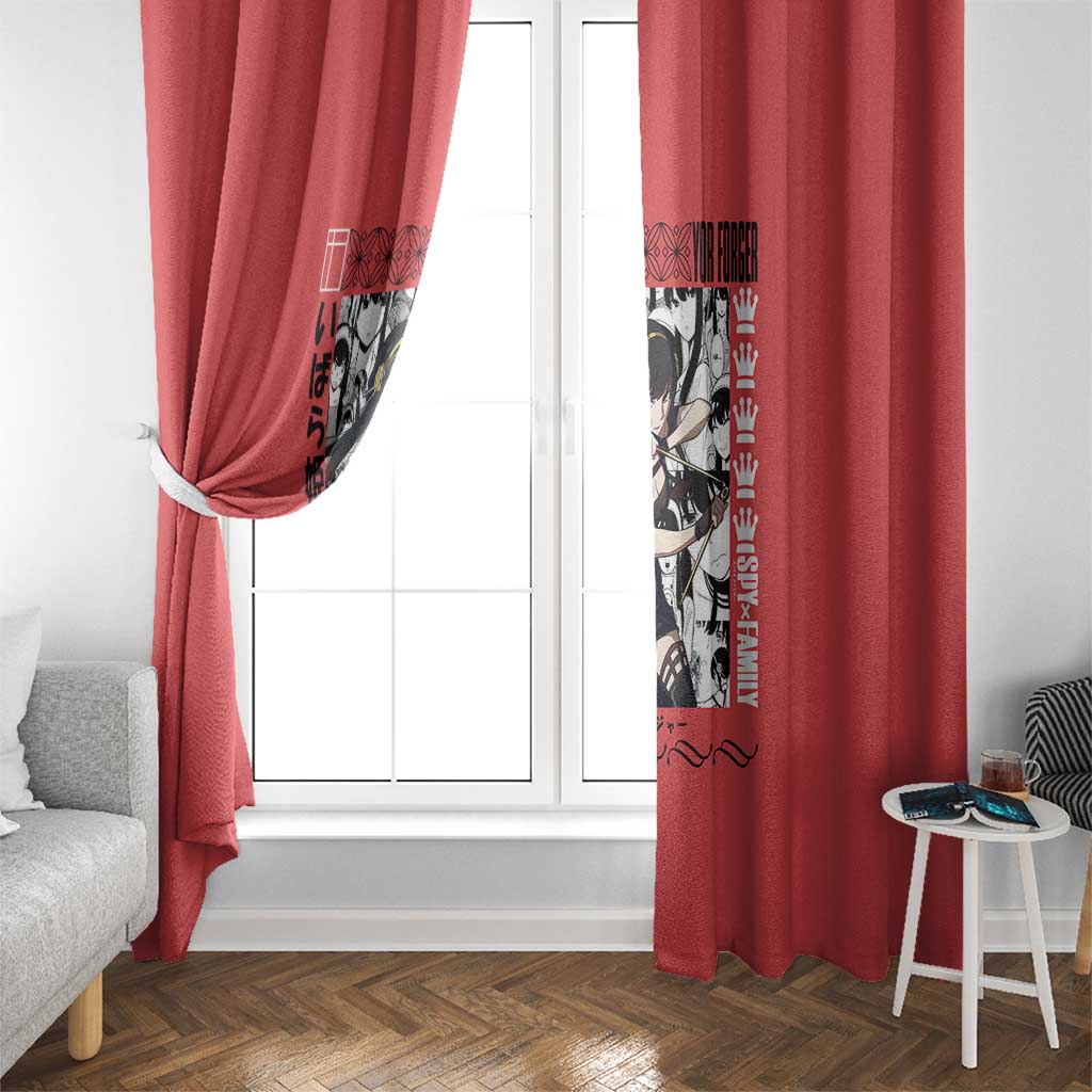 Yor Forger Spy x Family Window Curtain Anime Style