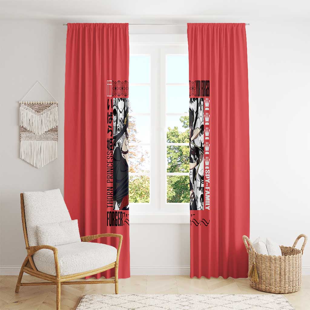 Yor Forger Spy x Family Window Curtain Anime Style