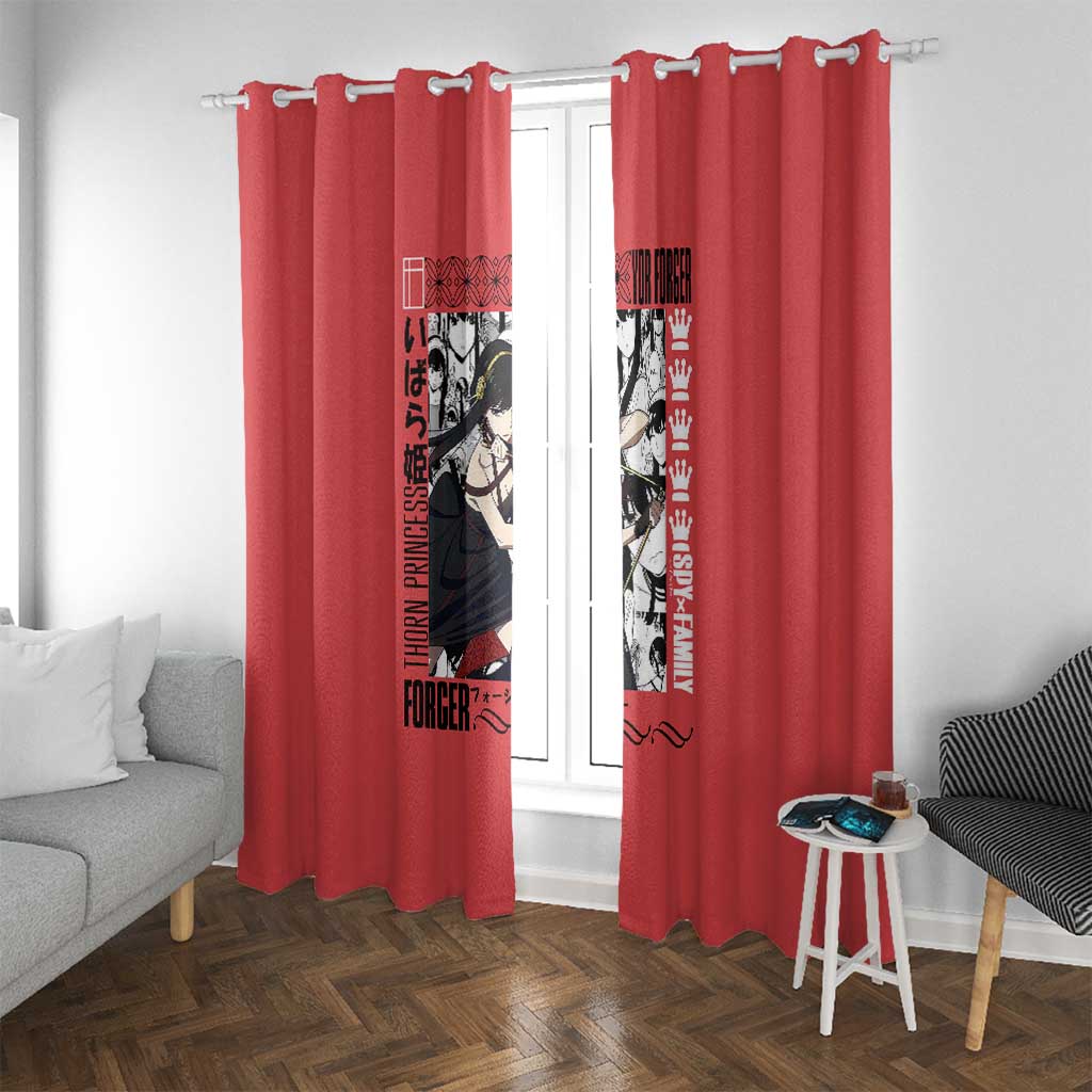 Yor Forger Spy x Family Window Curtain Anime Style