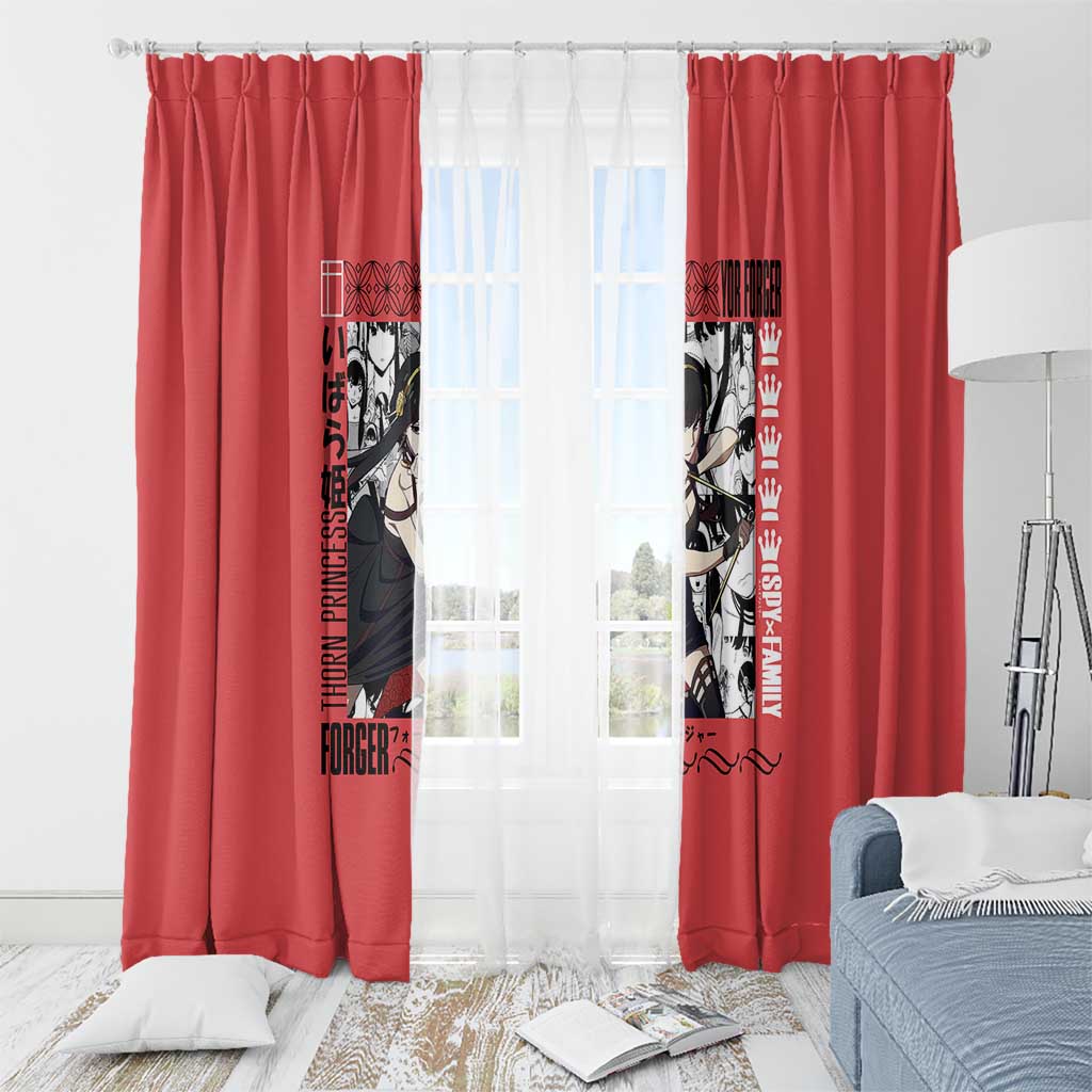 Yor Forger Spy x Family Window Curtain Anime Style